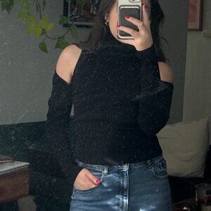 ALC Cut Out Black Turtleneck
